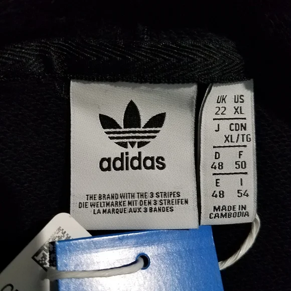 Adidas Cropped Hoodie CR4766 Black Noir Sweatshirt  Size XL NEW - Picture 6 of 11